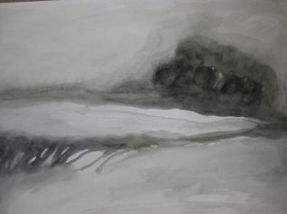 Landschaft, Aquarell 14