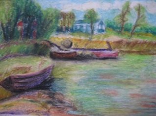 Boote, Pastell 15